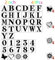 40 Stück 5cm große Buchstaben- und Zahlen-Vorlagen, wiederverwendbare Kunststoff-Schablonen Alphabet zum Malen auf Holz,Wand,Stoff,Stein,Tafel,Schildern,Zahlen-Malschablonen, DIY-Kunstgeschenke
