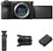 Sony Alpha 6700 | APS-C Mirrorless Camera + Content Creator kit including Bluetooth Shooting Grip, E 15mm F1.4 G Lens and Rechargable Battery Pack