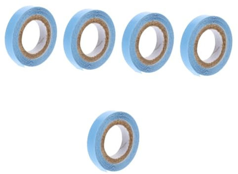 Housoutil 5 Rollen Perücke Ersatz Film Band Doppelseitiges Klebeband Hilfe Blau Papier