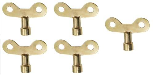 Jowxsx 5 Pcs Golden Radiator Plumbing Bleed Bleeding Key Solid Brass Radiator Plumbing Keys Metal For Venting Air Switch Spool Radiator Keys For Bleeding Old Home Radiator Wrenches Hand Tools