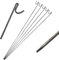 Homatz Fencing Pins 1.15m Long / 8mm Thick Steel Fence Pins, Garden Metal Fence Stakes – Non Galvanised Road Pins for Garden & Outdoor Fence Mesh (10)