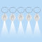 MODOAO LED Keychain Flashlight - 5 Pack Mini Torch, Multifunctional Emergency Light, Portable for Camping, Hiking, Traveling, Outdoor - White