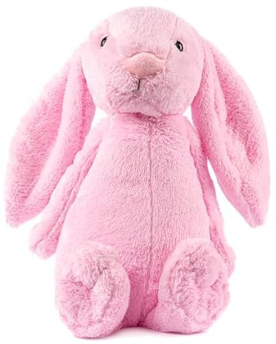 Gustaw Grand Lapin Figo en Peluche, Peluche Lapin - XXL Lapin Figo, Peluche Douce et Câline, Peluche Méga Plüsch Lapin en Peluche pour Enfants, Bébé (Rose foncé, 100cm)