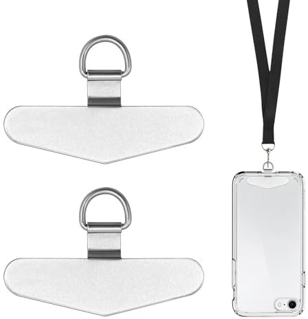 HUTRADE Pack of 2 Universal Mobile Phone Lanyard Pad, Stainless Steel,Phone Strap, Multifunctional for Most Smartphones