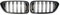 YULEGUDI Kühlergrill Passend Carbon Faser Für BM&W 6-Serie GT G32 2018 2019 2020 Grille Auto Vorne Niere Grille Haube Racing Grill Doppel Lamellen Grills ABS(Schwarz glänzend)