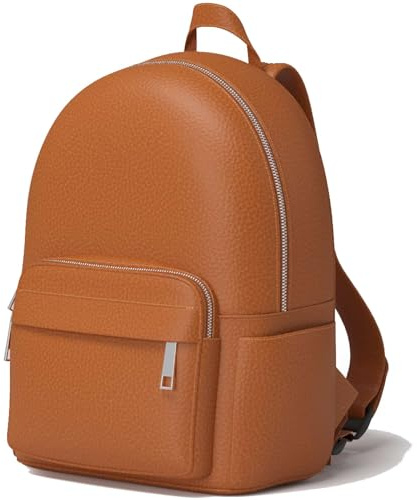 KMISSO Damen Rucksack Veganem Leder Vielseitig Praktisch 30608 Braun