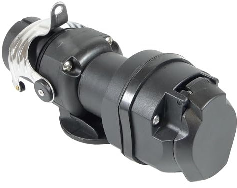 Spannungswandler 7P 12V auf 15P 24V | Adapter für Anhänger 7P/12V ISO1724 auf Fahrzeug 15P/24V ISO12098 | sichere und robuste Verbindung