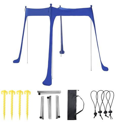 Strandzelt mit Sonnenschutz – Strandzelt mit konstantem UV, Zeltzelt aus Aluminium, Camping | Tragbares Vorzelt für Familienbeleuchtung und kompakte Aufbewahrung für Besuche von D-Taschen