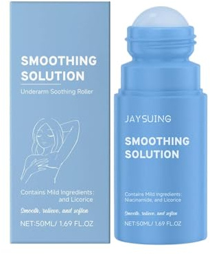 Smoothing Solution Ingrown Hair Treatment Serum, After Shave Soothing Roll-On Serum, Fast Healing Underarm Serum for Underarms, Sensitive Skin, Armpits, Bikini Area, Ingrown Hair (1 Stück)