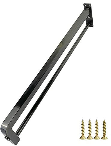 Pieds de table Acier inoxydable 55-75 cm - Idéal for les tables basses, bureaux et à manger monter soi-même avec vis de montage Design moderne(Black,75cm)