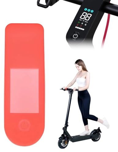 HUVZOR Funda de Silicona para Scooter eléctrico compatible Xiaomi 4 Pro/5/5 Pro/5 MAX, hermético, Protege la Pantalla del medidor, Scooter eléctrico (rojo)