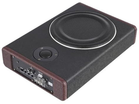 TCICOP 8 Inch 600W Underseat Car Subwoofer, Slim Active Subwoofer, Compact Powered Design for Cars, Drivers, and Music Lovers, Powerful Bass Audio System
