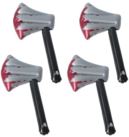 RELKLYU 4 Stück Aufblasbare Axtkugeln, Langlebiges Und Sicheres PVC, Requisiten Für Partyatmosphäre, Geeignet Für Mottopartys Und Weihnachtsdekorationen.