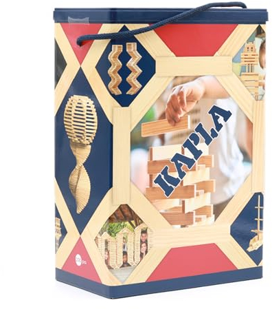 Kapla 200ER SCHACHTEL - 200 Pinienholzplättchen mit Anleitungsheft
