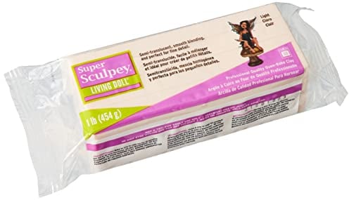 Sculpey Super Sculpey ZSLD-3 Living Doll Clay, 454 g, Light
