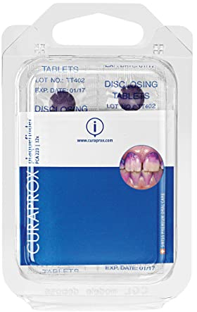 Curaprox PCA 223 Plaquefinder – Tabletten Zur Plaque-erkennung | Zwei-farben-system | 12er-verpackung