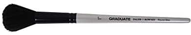 Daler Rowney - 212188100 - Kit De Loisirs Créatifs - Pinceau Estompeur Rond Graduate en Poils Noirs De Chèvre - Taille 1, Noir