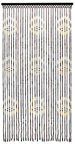 JVL 11-087D Provence Hanging Wooden Beaded Door Arrows Curtain Screen, Multi-Colour, 90 x 180 cm