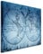 Sinus Art 120x80cm Wandbild – Farbe Blau Petrol - Leinwandbild auf Keilrahmen in Bester Qualität - Vintage Weltkarte 1733