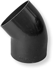 Dachrinnen Rohrbogen 45° Ø 60 mm PVC anthrazit