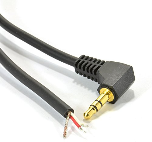 kenable 3,5 mm Stereo Klinkenstecker Stecker Zum 3 Polig Löten Bare Draht Ende Kabel Vergoldeten 1 m [1 Meter/1m]