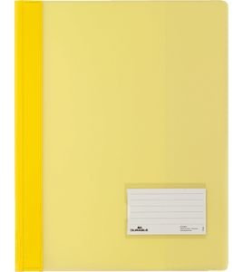 5er Sparpack DURABLE Hunke & Jochheim Schnellhefter DURALUX®, transluzente Folie, für A4 Überbreit, 280x332mm (gelb, 5 Stück)
