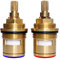 Skybath Bathroom Basin 2PCS G3/4'' 57MM Ceramic Disc Cartridge Replacement Mixer Hot and Cold Tap Inner Faucet Valve Quarter Turn