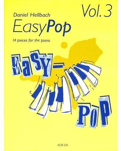 EasyPop 3 - 14 Stüke für Klavier von Daniel Hellbach - Notenheft mit bunter herzförmiger Notenklammer