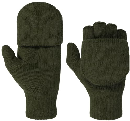 Lipodo Thinsulate Fingerless Handschuhe Damen/Herren - Unisex - Fingerlose Strickhandschuhe - Herbst/Winter- Waschbar - Fäustlinge Einfarbig - Winterhandschuhe