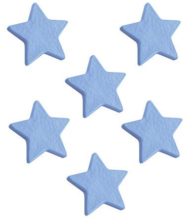 6 Un. TIRADOR Pomo Mueble Infantil ESTRELLA plástico azul celeste para habitación BEBÉ 70x67X20mm