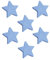 6 Un. TIRADOR Pomo Mueble Infantil ESTRELLA plástico azul celeste para habitación BEBÉ 70x67X20mm