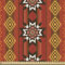 ABAKUHAUS Orange Gewebe als Meterware, Traditionelles Motiv, Schön Gewebten Stoff für Polster und Wohnaccessoires, 1M (148x100cm), Orange Gelb und Weiß