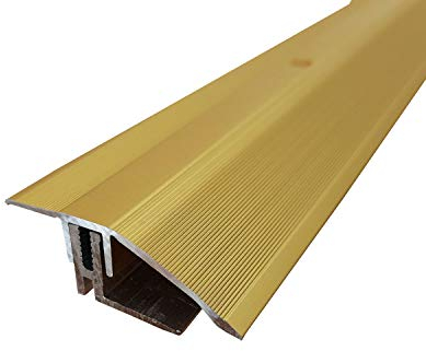 ufitec® TPL Profi MAX Profilsystem für Parkettböden - geeignet für Belagshöhen von 14-21 mm - ALU eloxiert (Höhenausgleichsprofil | Länge: 270 cm, Gold)