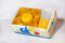 N/D Sottobicchieri Reggibicchieri in Plastica Set 6 Pezzi Porta Bicchieri Antivento Anticaduta (Giallo)