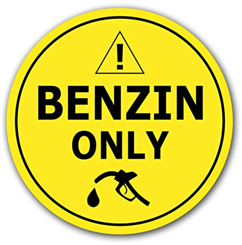 10 pièces Autocollant Bouchon de recervoir Uniquement Remplissage d'essence Ø 7cm Panneau d'information avec Protection UV pour l'extérieur et l'intérieur