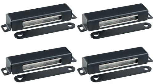 Mooche 4PACK Cabinet Magnets, Magnetic Door Catch 30KG Cupboard Door Magnets, Stainless Steel Heavy Duty Cabinet Drawer Magnet Latches for Kitchen Wardrobe Closet Closure