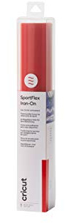 Cricut SportFlex Iron On | Red | 61cm (24) | Heat Transfer Vinyl Roll (HTV) | for use with All Cricut Cutting Machines
