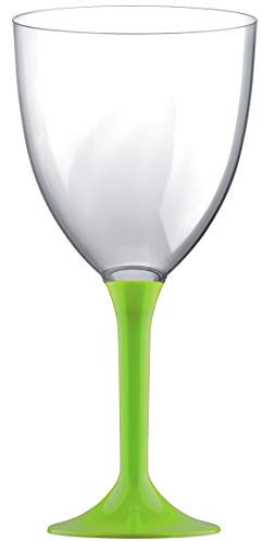 Santex mariage 20 Grands verres à Eau, pied Vert