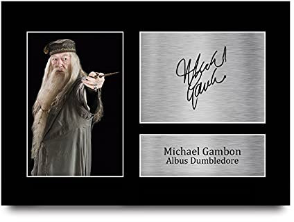 HWC Trading A4 Michael Gambon Harry Potter Albus Dumbledore Gifts gedrucktes signiertes Autogramm Bild für Film-Fans