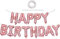 3D Gold Schriftzug Luftballons Metallic Deko zum Geburtstag Party Kindergeburtstag Happy Birthday Dekoration,Riesen Folienballon Banner,Deko zum Geburtstag-Roségold