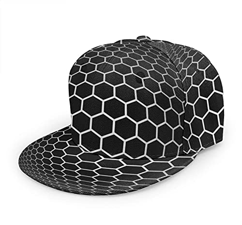 Oaieltj Unisex Baseball Cap Erwachsene Teens Adjustable Snapback Flat Brim Baseball Cap Cool Hip Hop Hat, Abstract Geometric Trippy Cubes 3d, One size