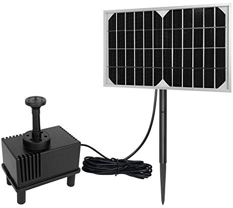 YUENFONG 5W Solar Brunnenpumpe Teichpumpe Springbrunnen Teich Solarpumpe für Garten, Vogel-Bad, Wasserspiel Dekoration