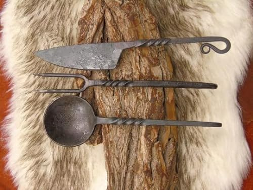 Generisch Mittelalter Besteck Set,handgeschmiedet Mittelalter Stahl messer 4268