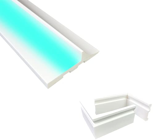 INOSAR - LED Sockelleiste INO-5-170 x 4,5 x 14,8cm Sparpaket 42,5m inkl. 5x vorgefertigte Ecken Fußleiste LED Lichtleisten Indirekte Beleuchtung Modern Robust Hochwertig Langlebig