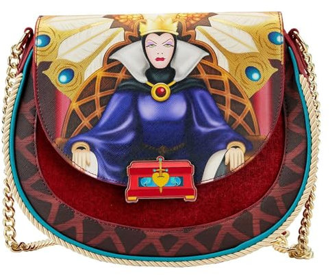 Loungefly Cross Body Bag Snow Weiß Evil Queen Throne Nue offiziell Disney Rot One Size