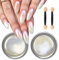 GZMAYUEN 2Pcs Glassy Pearl Effect Chrome Nail Powder- Glazed Donut Nagel Pulver, Weiße Perle Chrome Pulver Nägel Pigment für Nägel Glitzerpuder Nagelkunst Pulver für DIY Salon