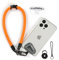 project-cb Dragonne pour téléphone,2 Téléphone Cordon patch,Dragonne pour clé, AirPods, appareil photo,Cordelette de poignet(orange, 30cm)