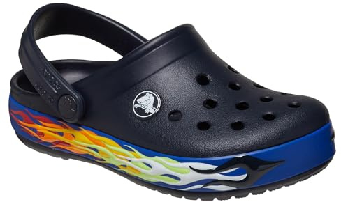 Crocs Unisexe Enfant Crocband Lights Clog T Sabots, Deep Navy, 22/23 EU