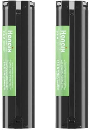 Hanaix - 2 Pack 9.6V 4.0Ah Battery Compatible with Makita 9000 9033 6095d da391d kr23/43 9600 6096d 9001 9002 192696-2 193890-9 63200000000 07-4 Battery