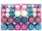 BSTMOME 2024 New 100 Pack Christmas Balls Ornaments, 3 Colors Shatterproof Christmas Tree Baubles for Festival Celebration Xmas Tree Wedding Party Decoration 3 Sizes (Blue+White+Pink)
